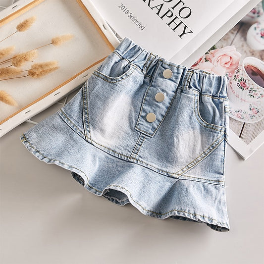 Girls' Denim Skirts And Are Fashionable Elegant