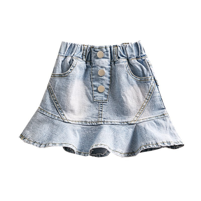 Girls' Denim Skirts And Are Fashionable Elegant